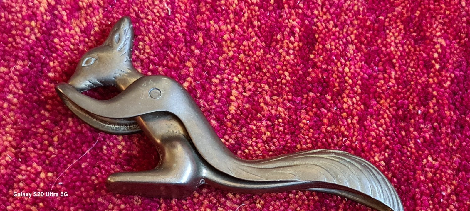 Vintage eekhoorn notenkraker van messing, Ophalen of Verzenden
