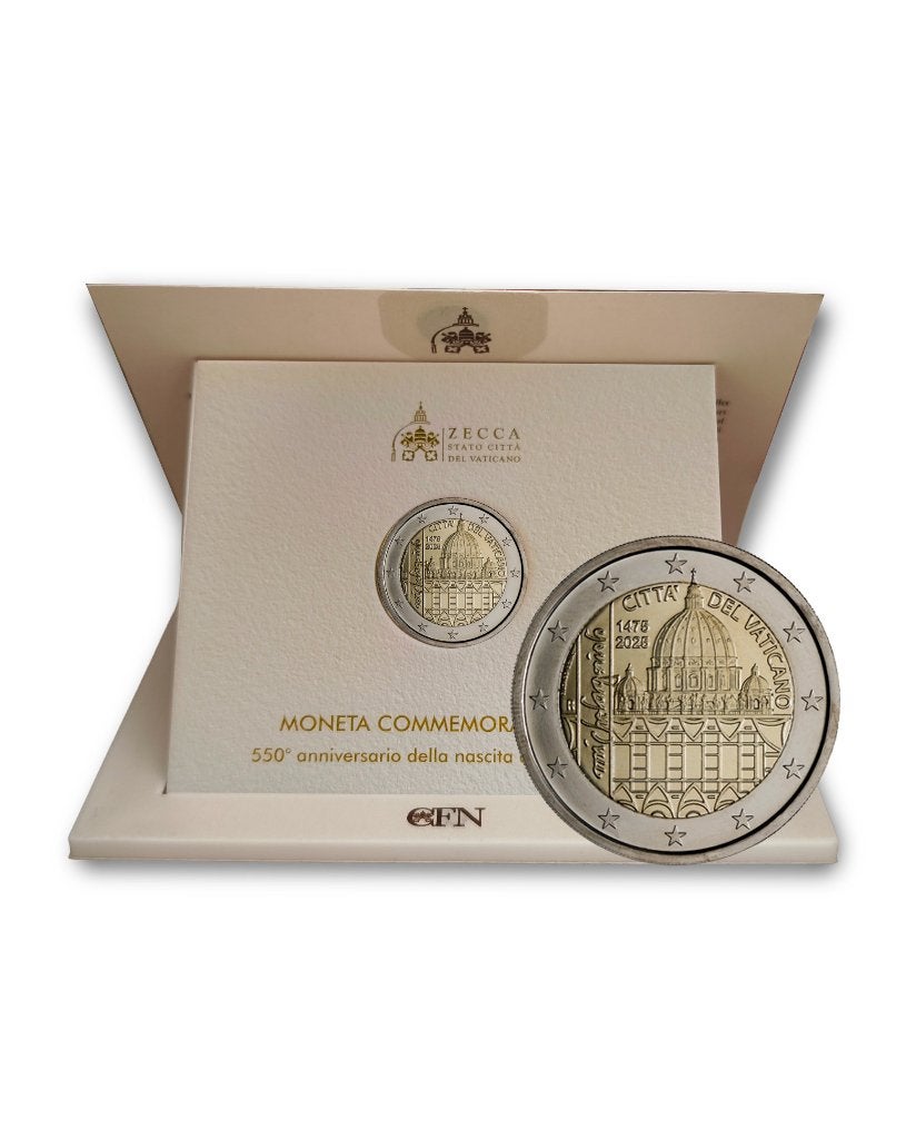 2 Euro Vaticaanstad Vaticaan 2025 Michelangelo, Ophalen, Vaticaanstad, 2 euro, Setje