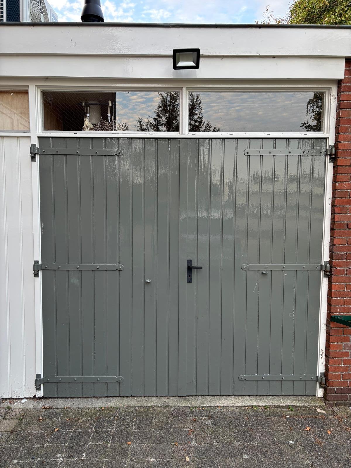 Garagedeuren, Gebruikt, Garagedeur, 200 tot 215 cm, Hout