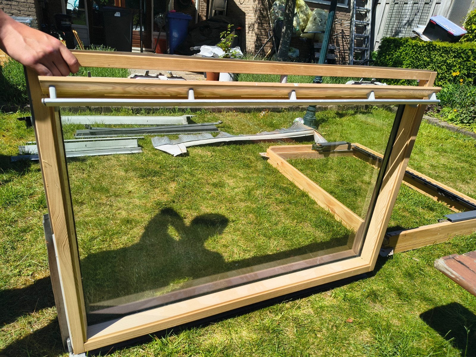 Velux dakraam met houten kozijn en dubbelglas, Gebruikt, Minder dan 80 cm, 80 tot 120 cm, Ophalen of Verzenden