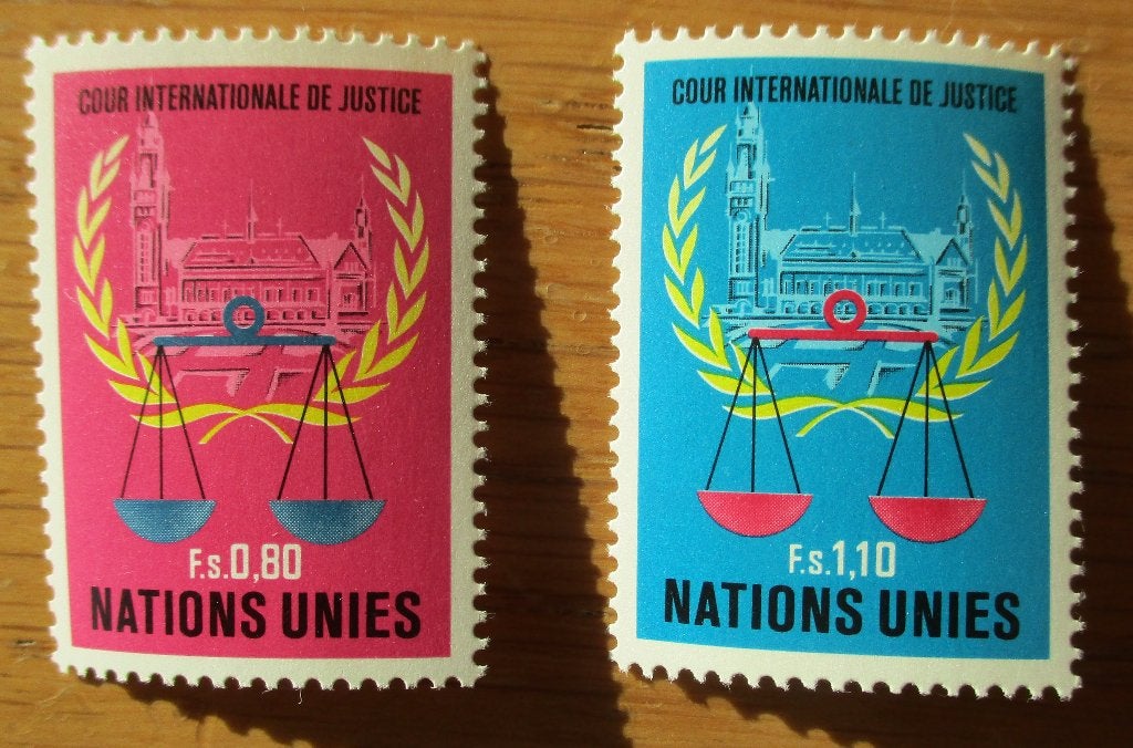 VN Genève, serie Internationaal Gerechtshof Den Haag, 1979, Ophalen of Verzenden, Overige landen, Postfris