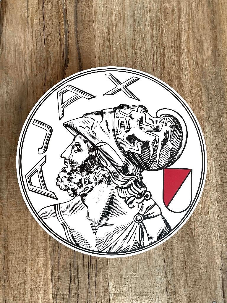 Reclamebord Ajax logo oud nieuw Arena, aluminium, 40x40cm, Ophalen of Verzenden, Nieuw, Reclamebord