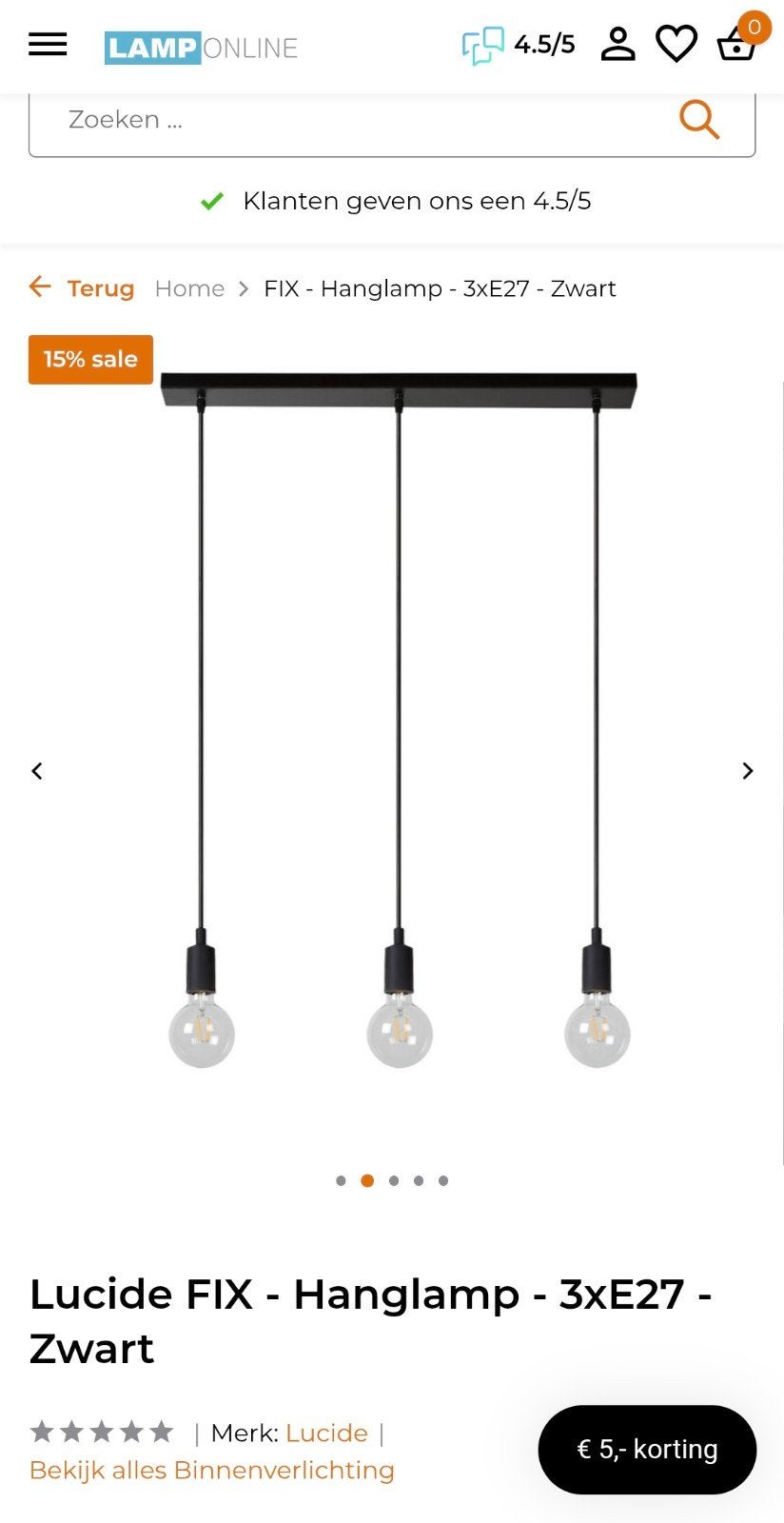Nieuwe lamp, Ophalen