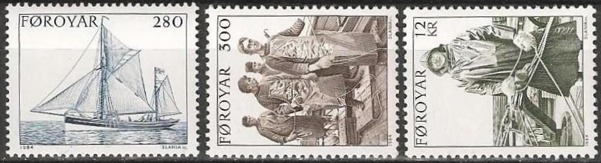 Serie Schepen uit Faeröer 103 – 105 XXX. ADV. no.3 V., Verzenden, Postfris, Overige thema's
