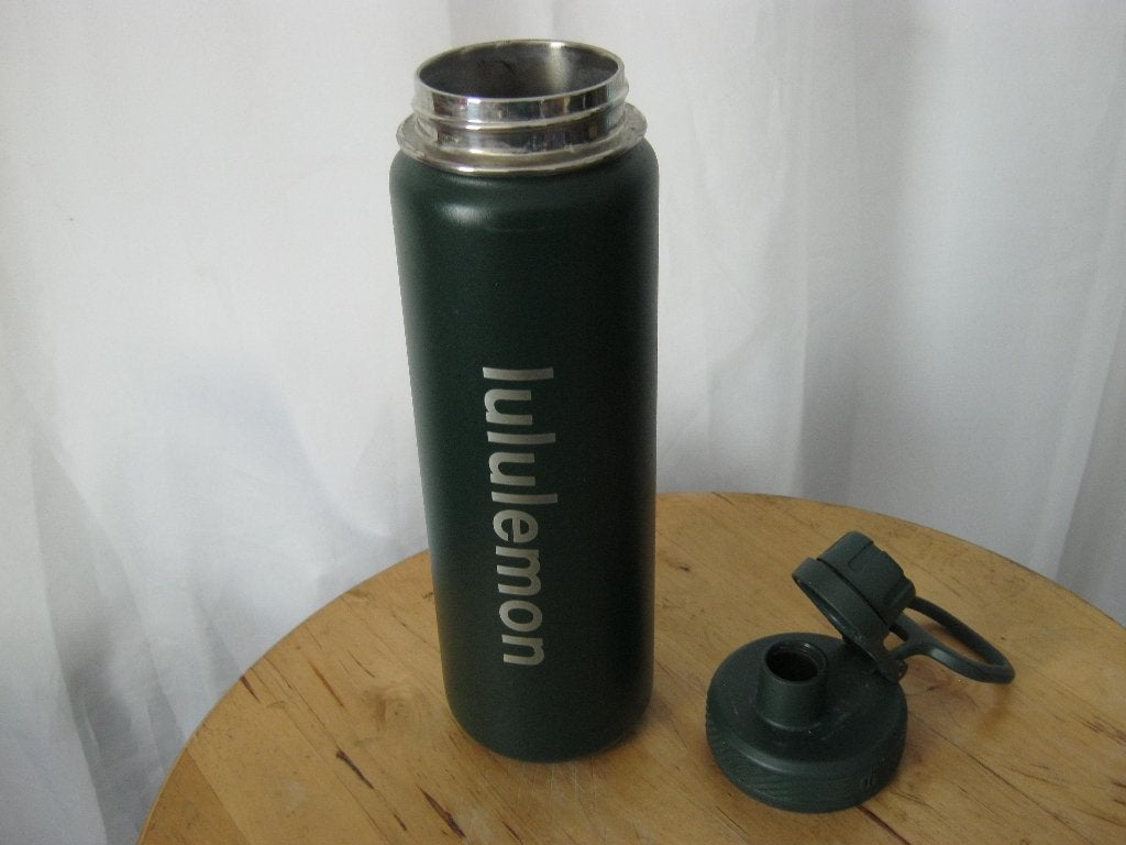 Petrol dubbelwandige vacuum rvs waterfles 0,6 ltr Lululemon, Ophalen of Verzenden, Gebruikt