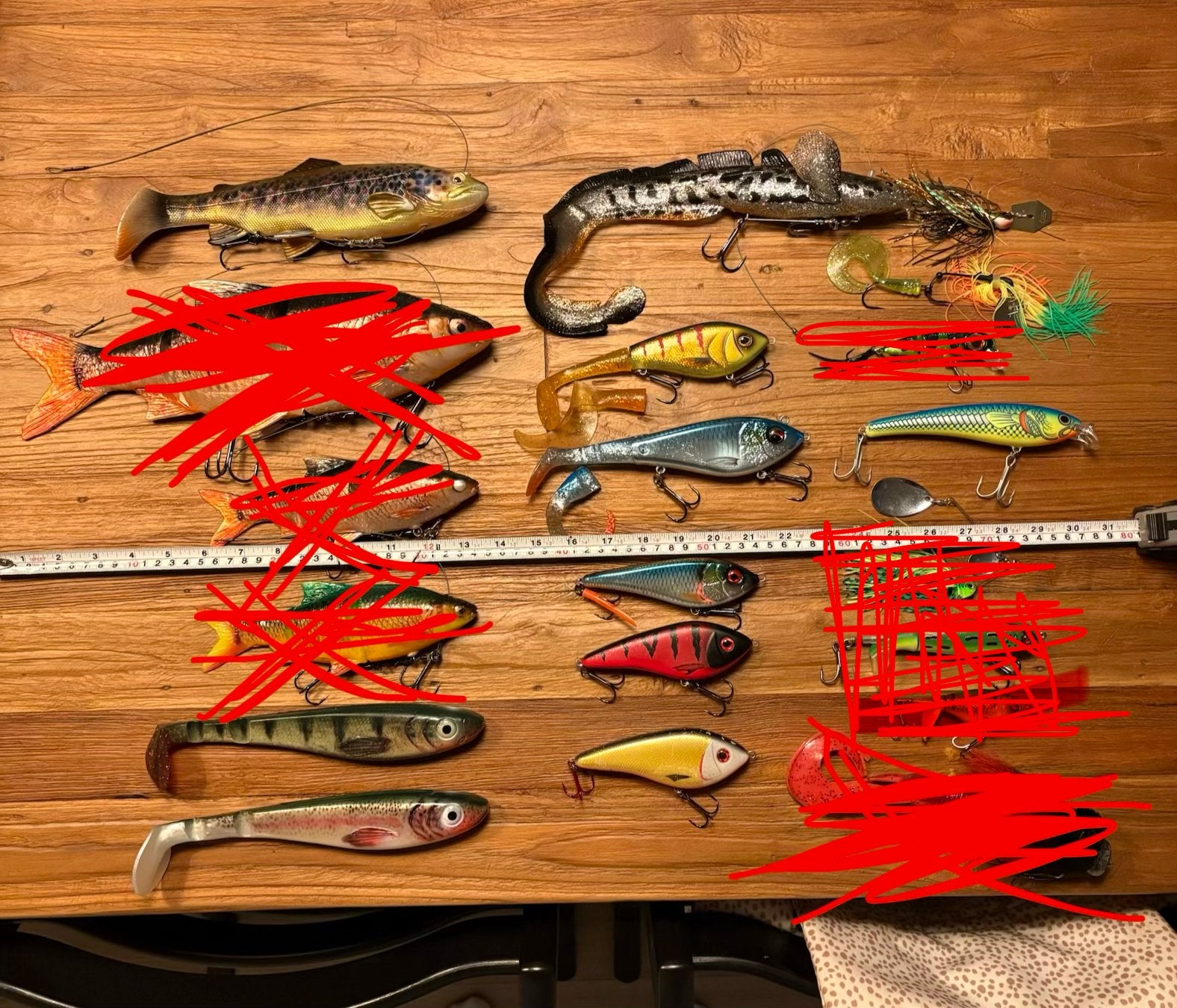 Grote set kunstaas voor snoek, Ophalen of Verzenden, Zo goed als nieuw, Overige typen