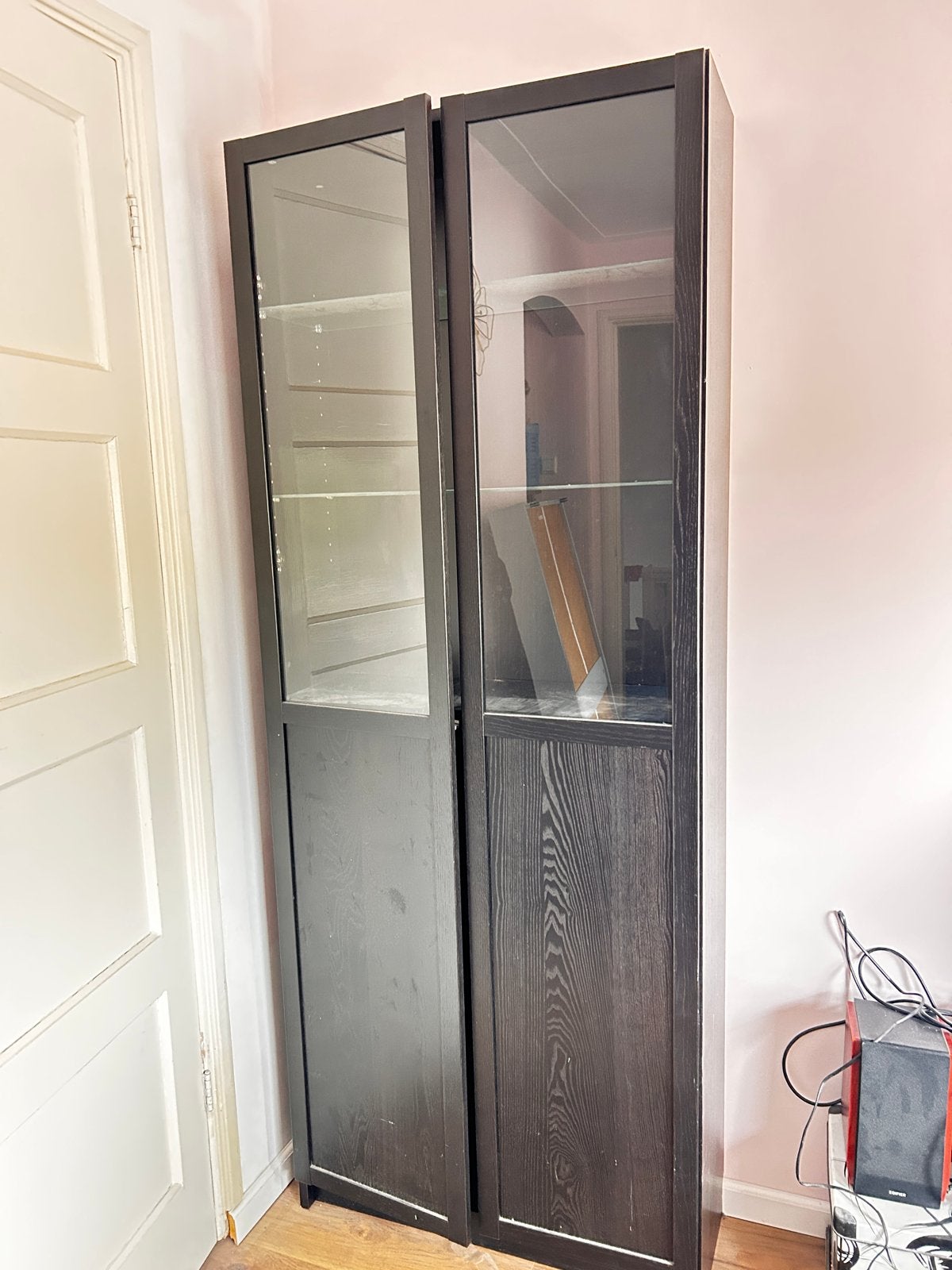 Billy Oxberg kast met glazen deuren, Huis en Inrichting, Kasten | Boekenkasten, Ophalen, Gebruikt, 200 cm of meer, 50 tot 100 cm