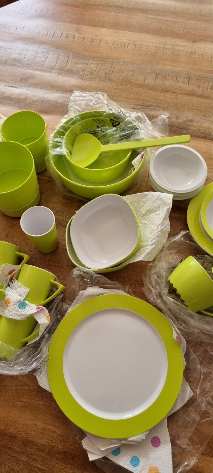 5 pers. mepal rosti wave borden bekers lime groen limegroen, Ophalen of Verzenden, Gebruikt