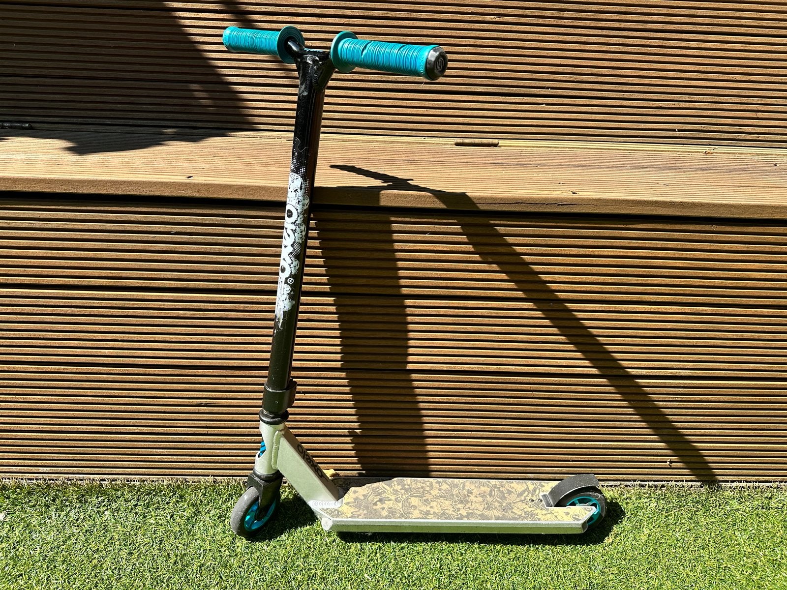 Oxelo Stuntstep met blauwe accenten - Gebruikt, Ophalen, Gebruikt, Gewone step