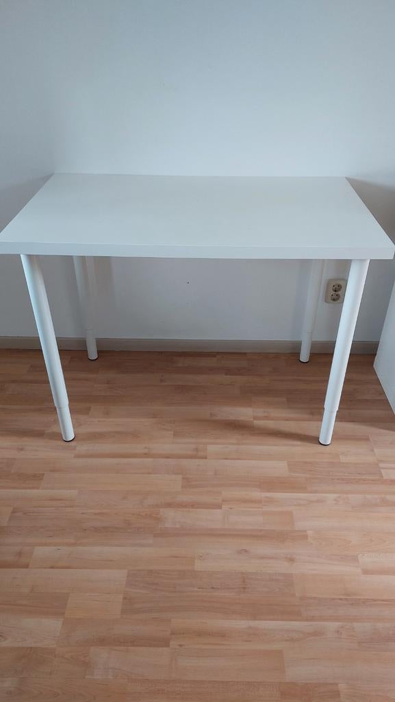 Witte IKEA bureau, Ophalen, In hoogte verstelbaar, Scandinavisch, Hout