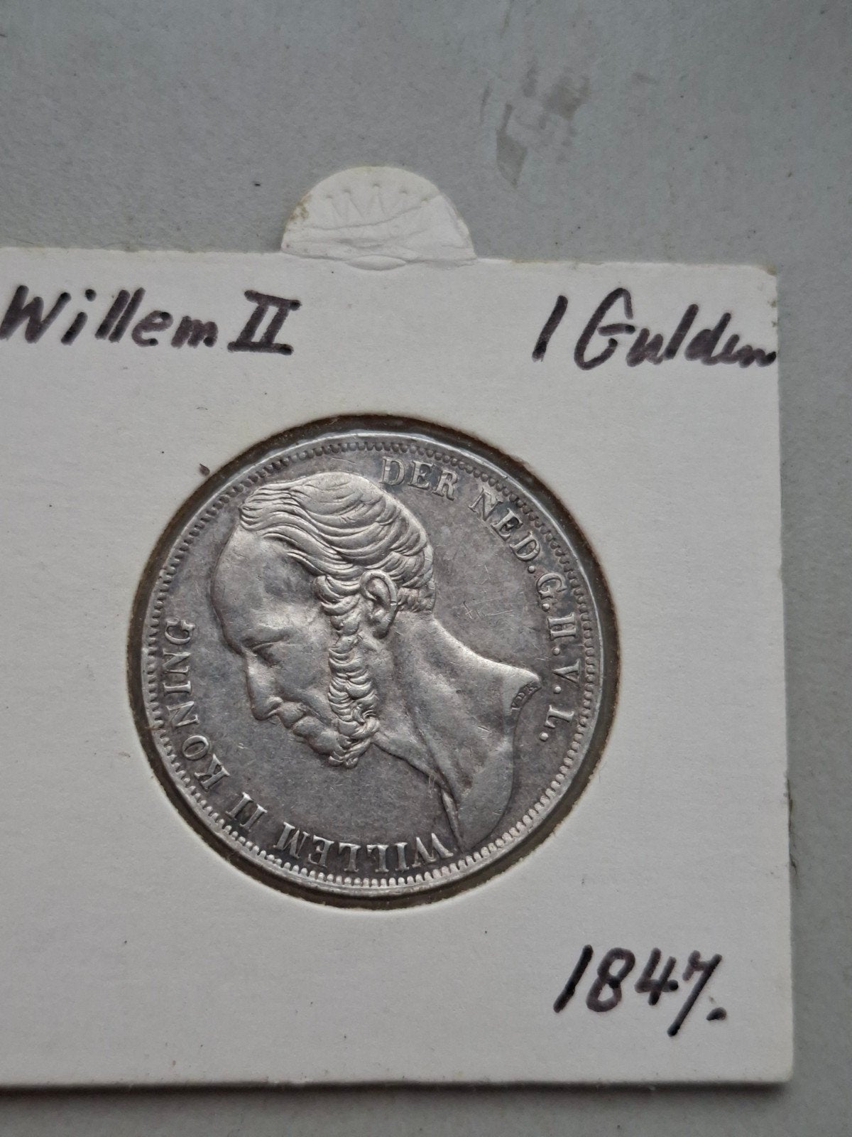 1 gulden 1847 willem 2 prachtig mooie munt, Postzegels en Munten, Munten | Nederland, 1 gulden, Zilver, Ophalen of Verzenden, Koning Willem I