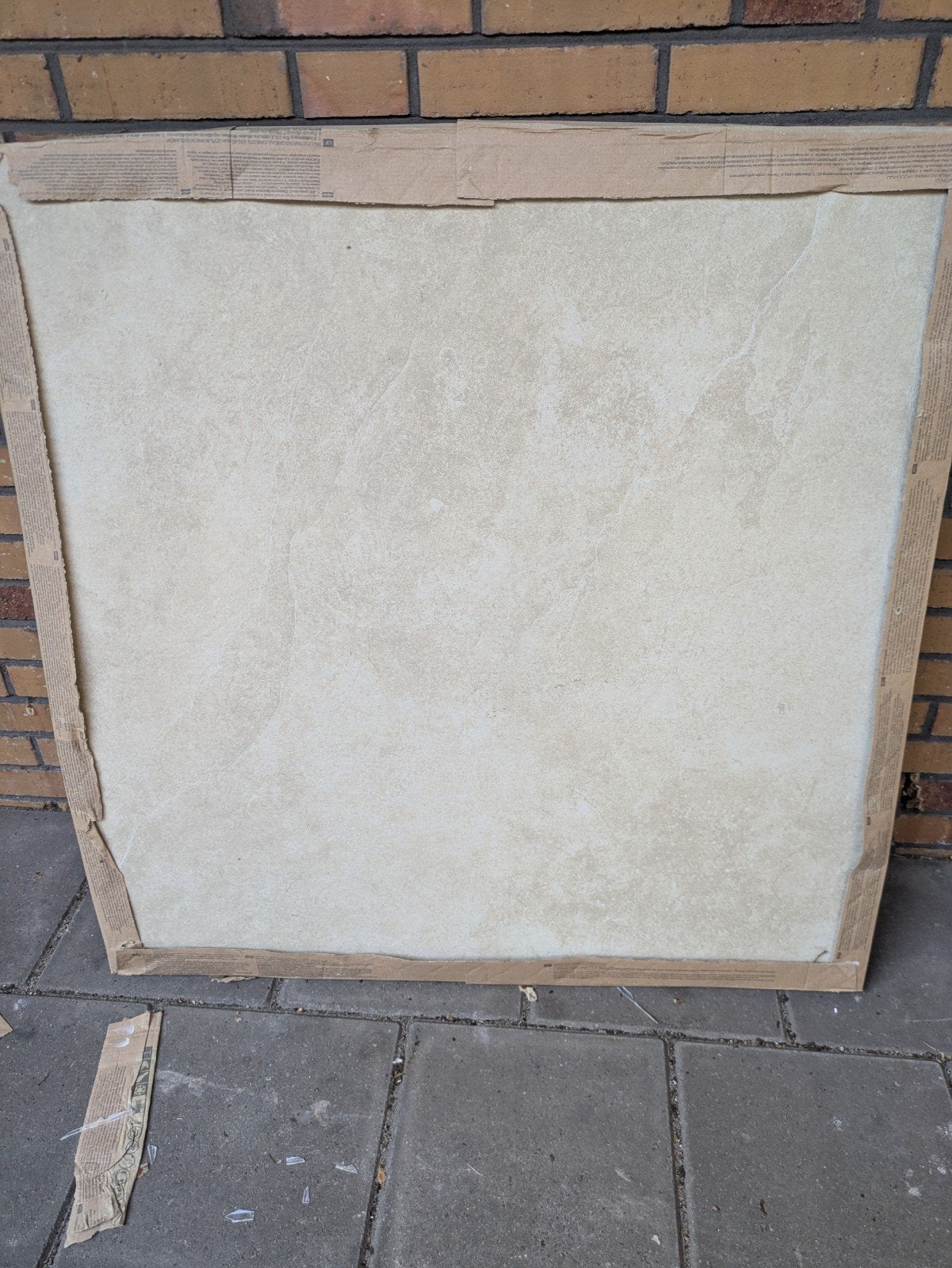 Nieuwe Keramische Vloertegels 90x90 cm - Beige Marmerlook, Ophalen, 60 cm of meer, Nieuw, 10 m² of meer