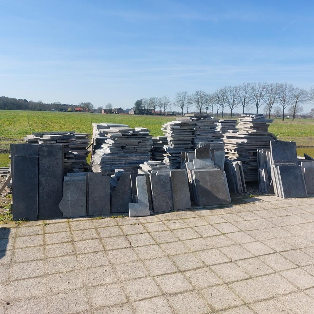 Chinees hardsteen reststukken, 300+ m2. 5 euro per m2!!, Ophalen of Verzenden, Natuursteen, Terrastegels