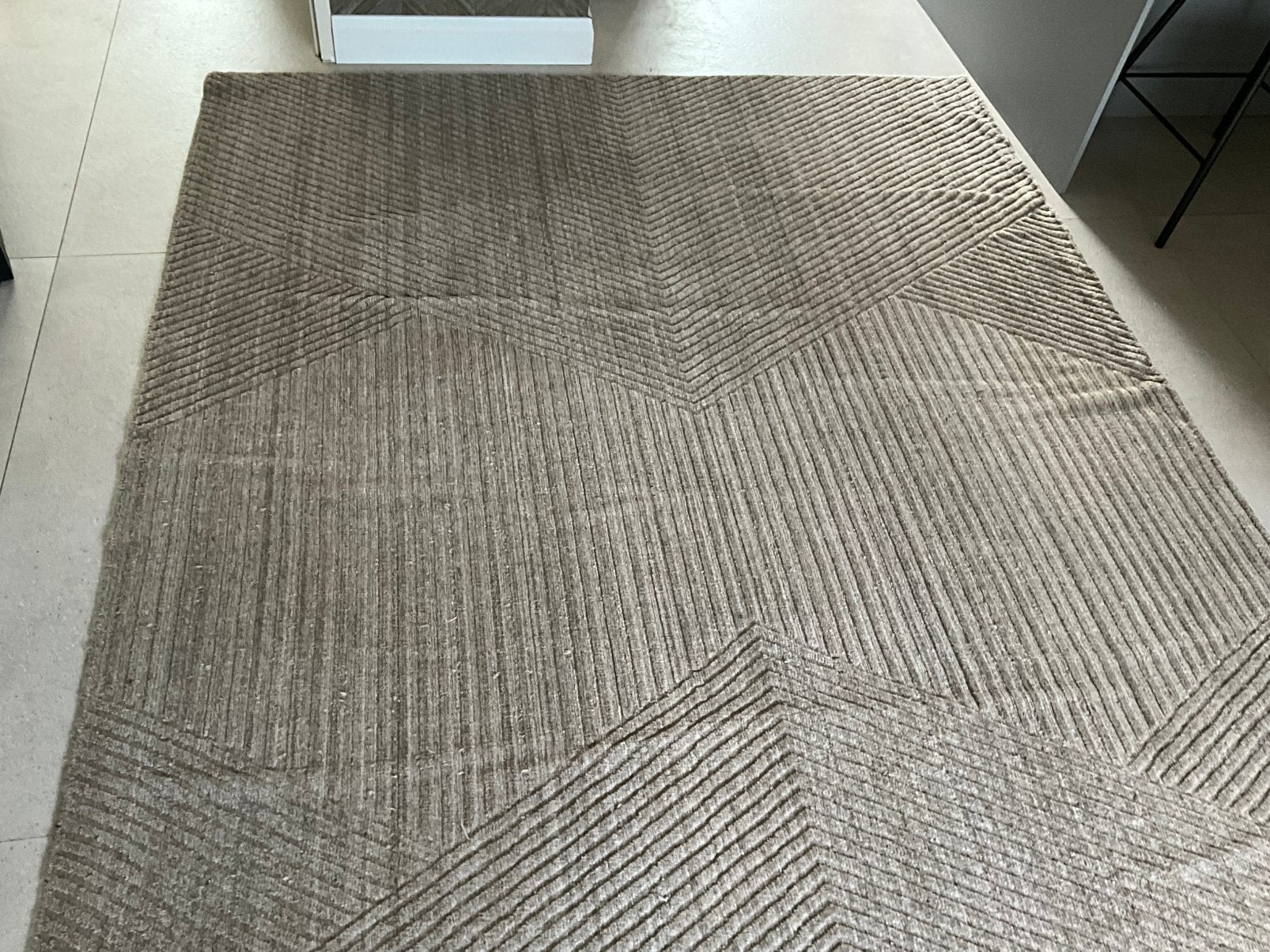 AM PM Laredoute wollen vloerkleed Aitor, Ophalen, Bruin, 200 cm of meer, Zo goed als nieuw