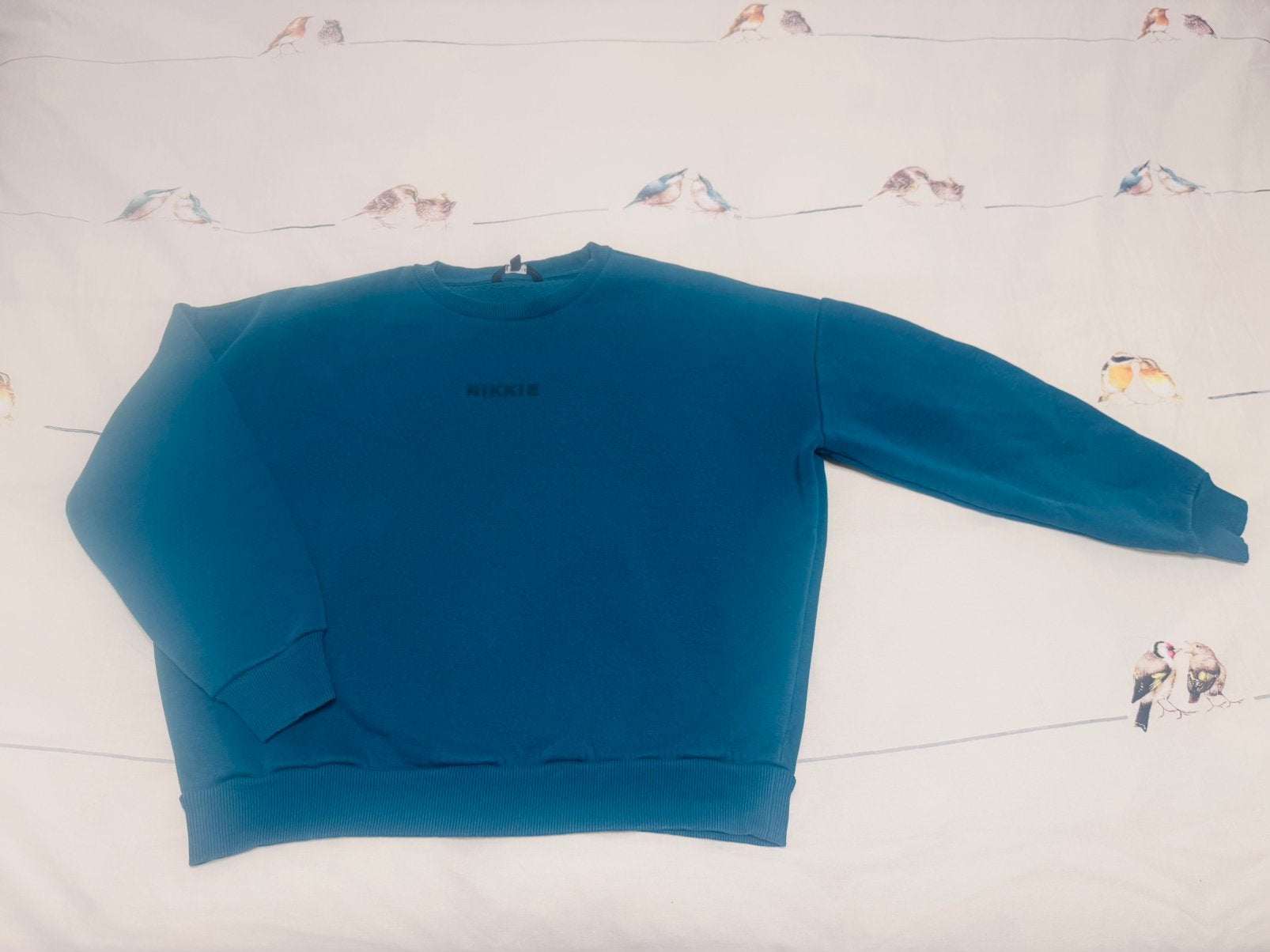 Nikkie petrol groene sweater trui maat 36, Verzenden, Zo goed als nieuw, Maat 36 (S), Groen