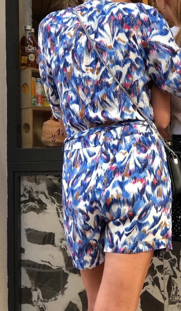 Dante 6 Jumpsuit met print, Kleding | Dames, Ophalen of Verzenden, Zo goed als nieuw, Maat 38/40 (M), Blauw