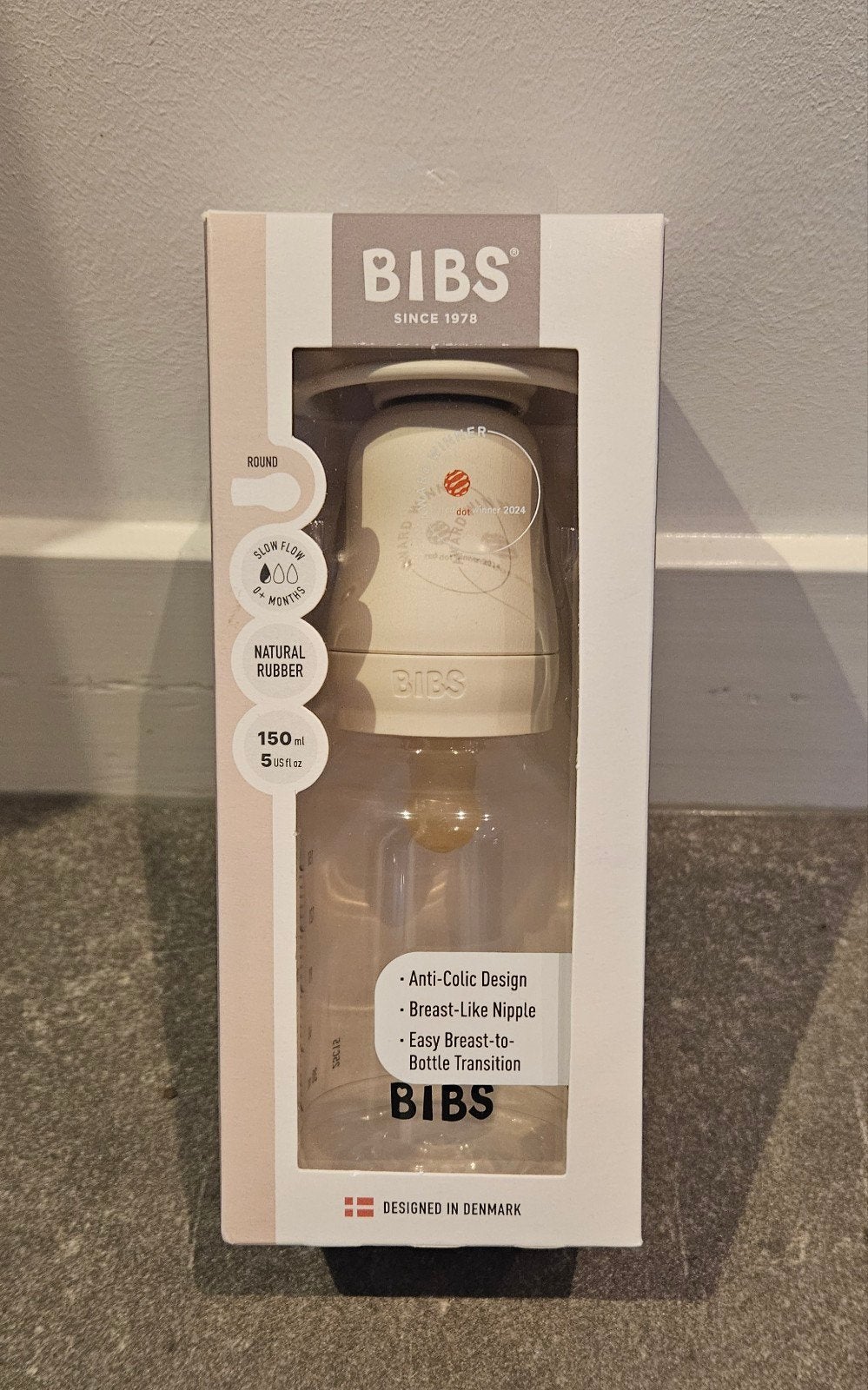 Nieuwe BIBS babyfles - Ivory - 150 ml - Anti-colic, Kinderen en Baby's, Ophalen of Verzenden, Nieuw, Babyfles, Overige merken