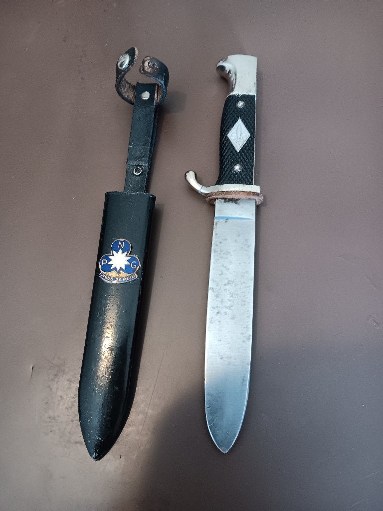 Vroeg schoutingmes Van Hubertus Solingen, Ophalen of Verzenden, Landmacht, Nederland, Mes of Dolk