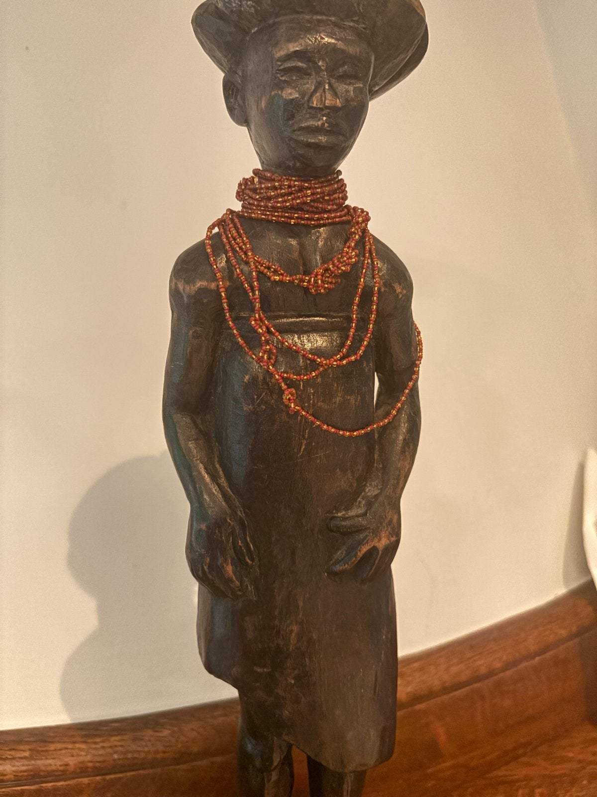 Afrikaanse Beeld van Ebbenhout - Handgesneden Decoratie, Antiek en Kunst, Ophalen of Verzenden