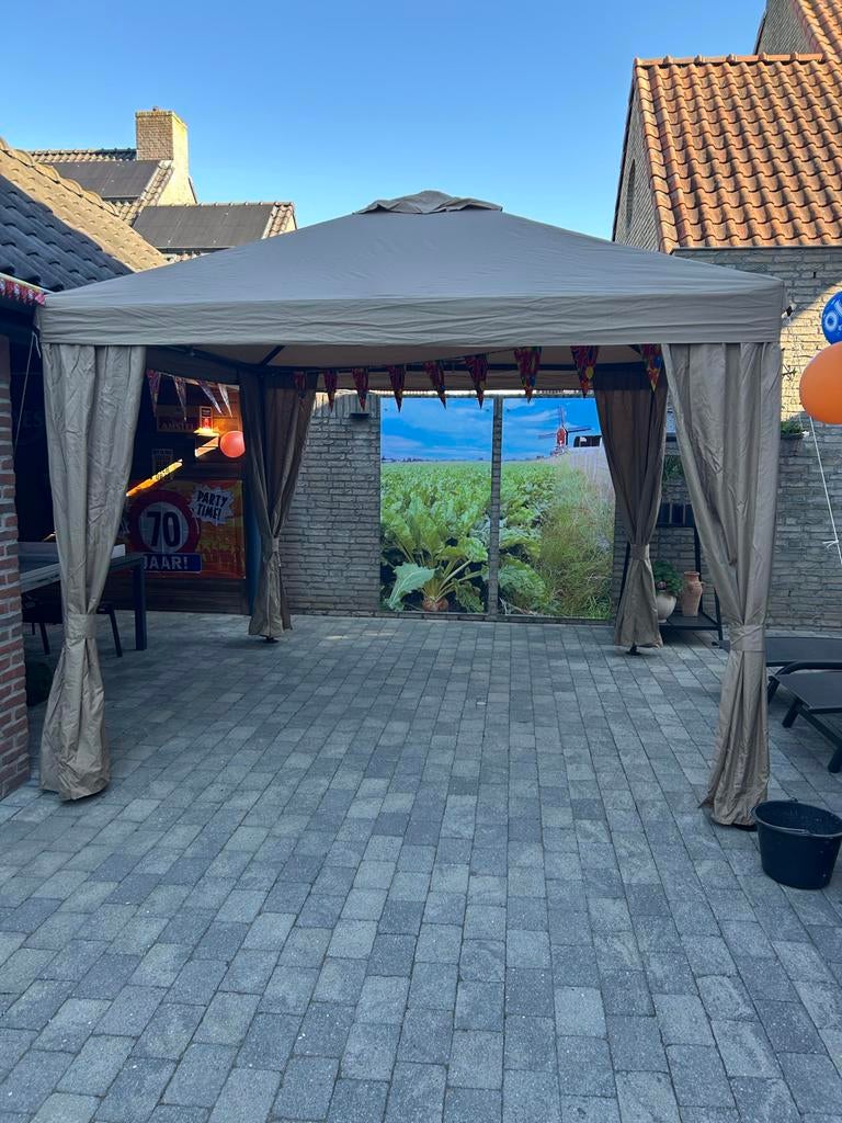 Partytent 3x3 meter - Stevige Kwaliteit, Ophalen, Gebruikt, Partytent, Minder dan 4 meter