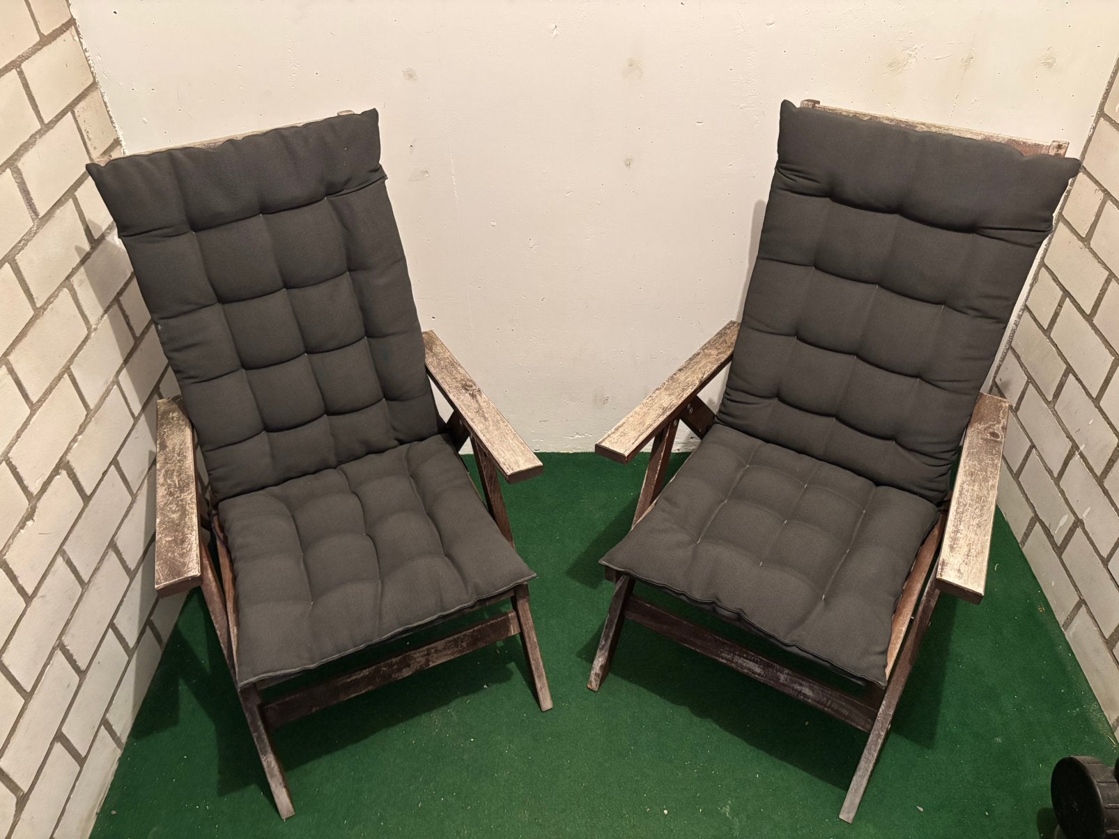 2x Ikea applaro tuinstoelen met tuinkussen, Ophalen, Gebruikt, Hout, Inklapbaar