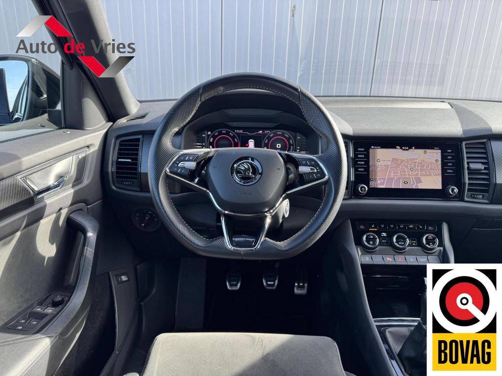 Skoda Kodiaq 1.5 TSI Sportline Business|Trekhaak|NL-Auto, Auto's, Skoda, Voorwielaandrijving, 4 cilinders, 150 pk, Zwart