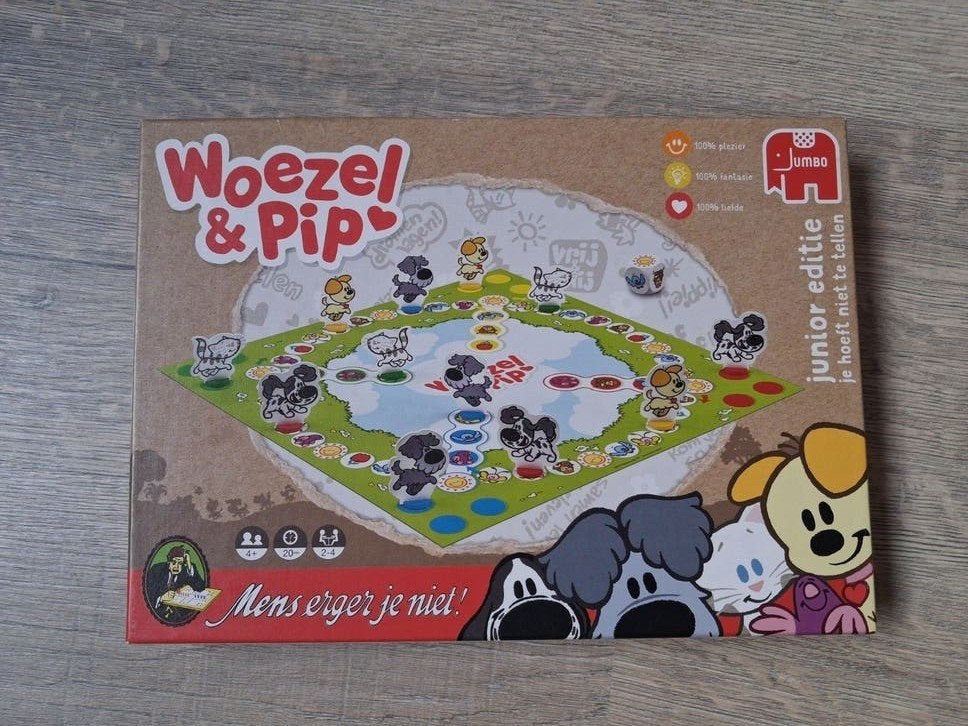 Mens erger je niet Woezel en Pip, Hobby en Vrije tijd, Ophalen of Verzenden