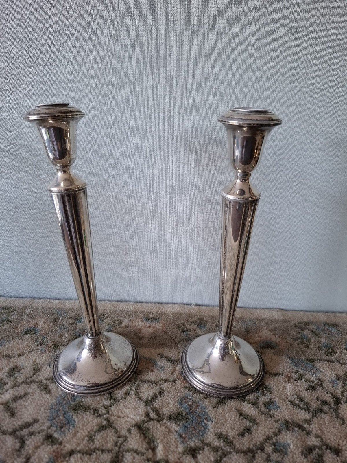 Zilveren kandelaars, Antiek en Kunst, Ophalen of Verzenden, Zilver