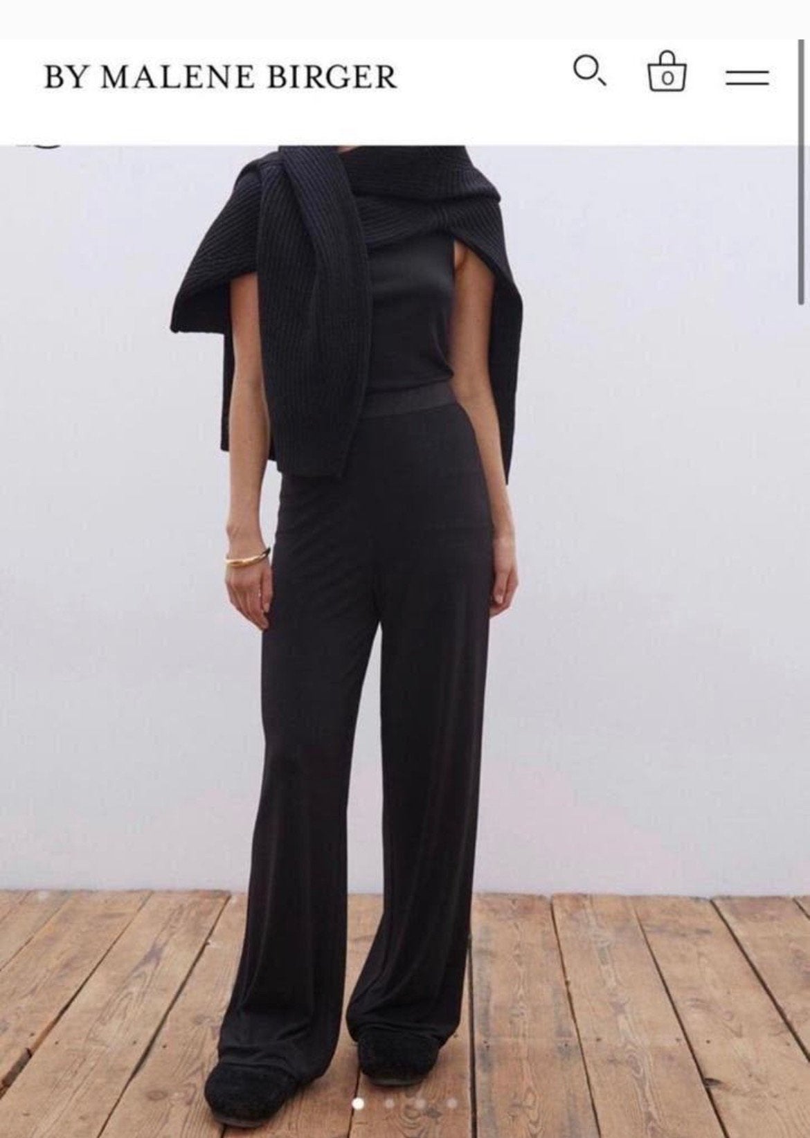 By Marlene Birger broek met elastiek tailleband M zwart, Ophalen of Verzenden, Maat 38/40 (M), Zwart, Lang