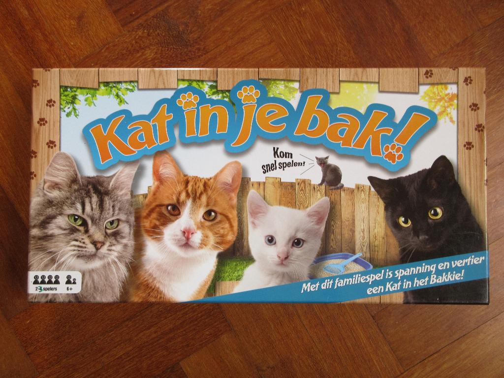 Kat in je bak!, Hobby en Vrije tijd, Gezelschapsspellen | Bordspellen, Gebruikt, Een of twee spelers, Drie of vier spelers, Ophalen of Verzenden