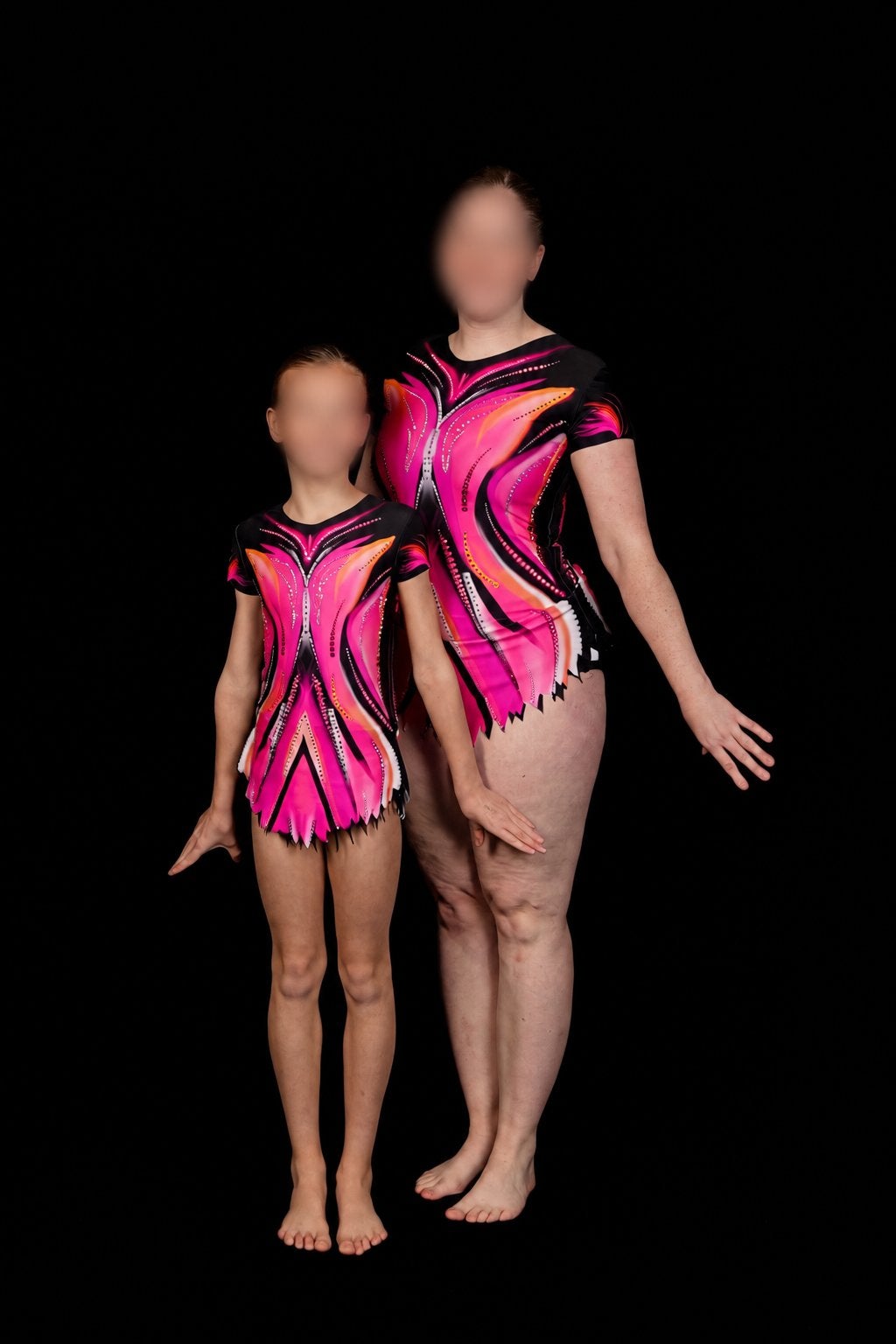 Te koop acropakken duo 146 & M/L, Verzenden, Zo goed als nieuw, Roze, Turnpak(je)