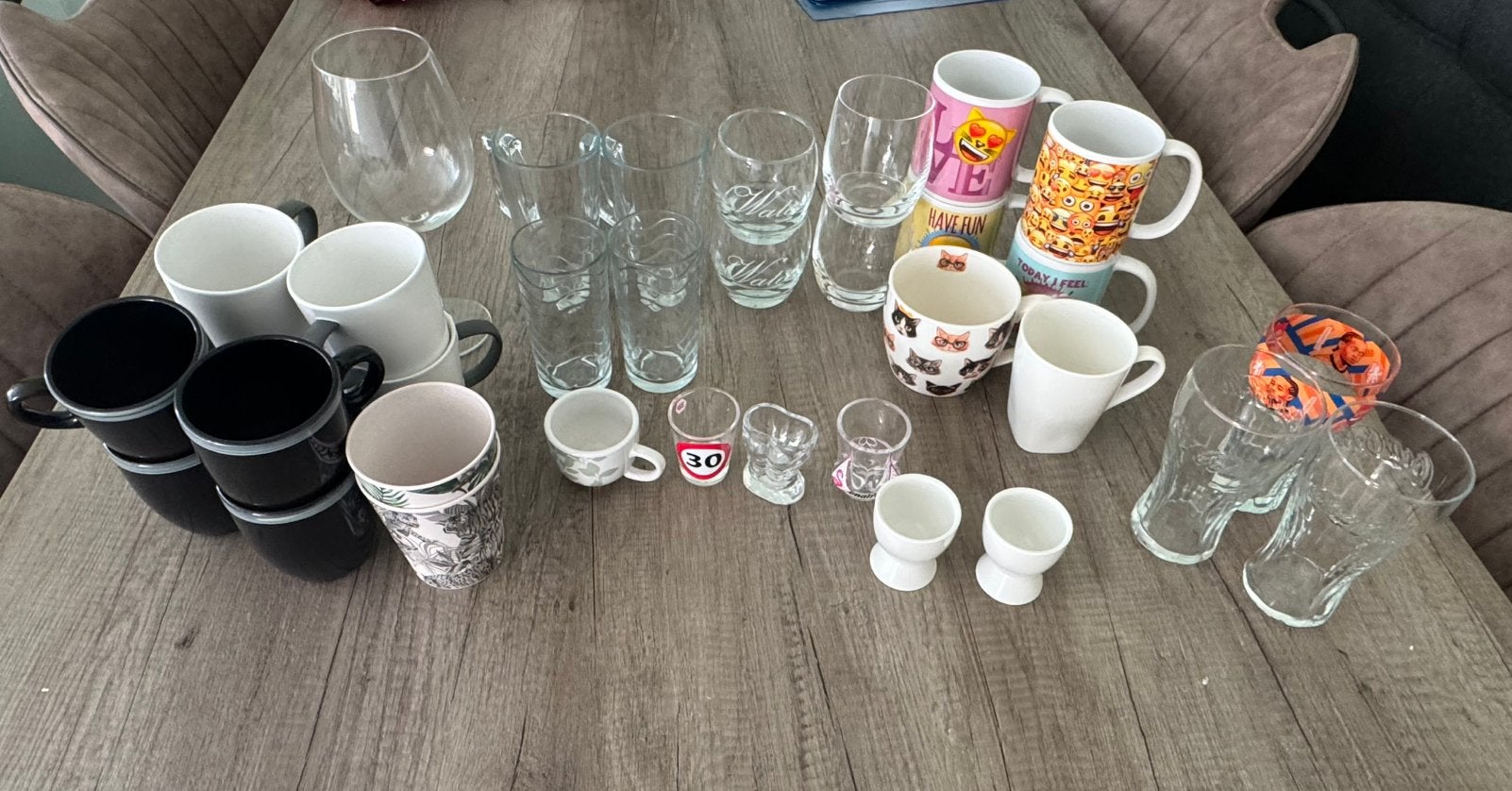 Diverse glazen/bekers, Ophalen, Gebruikt