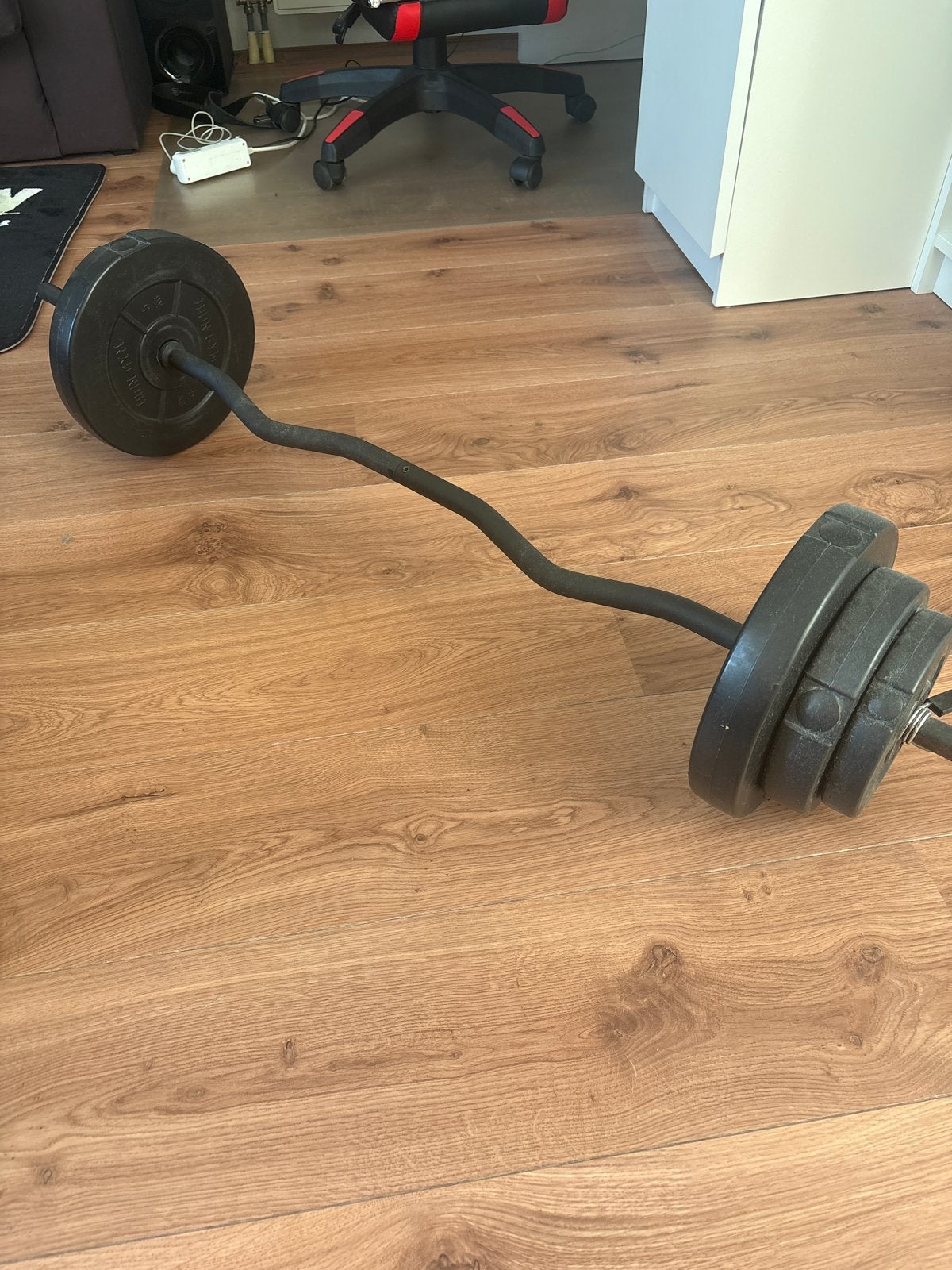 EZ Curl Bar met Gewichten, Ophalen, Gebruikt, Armen, Halterstangen