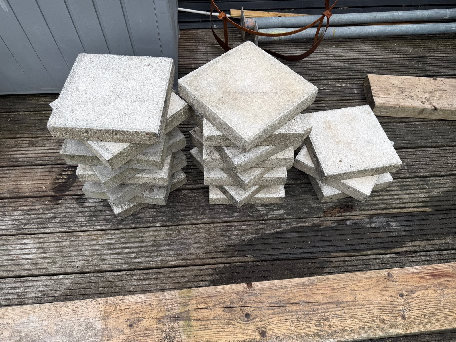 15 witte beton tegels, Ophalen, Nieuw, Beton
