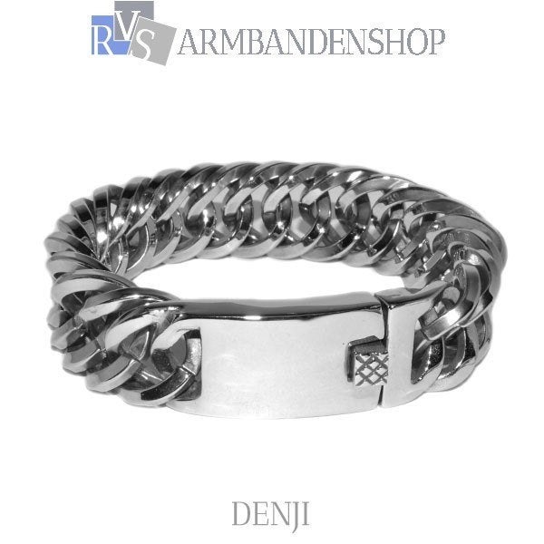div brede rvs staal heren dames armbanden RVS zilver ., Verzenden, Nieuw, Zilver, Staal