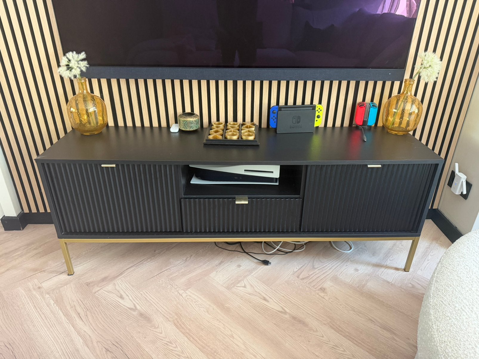 Samontafel + televisie meubel., Ophalen, Zo goed als nieuw, 25 tot 50 cm, 150 tot 200 cm