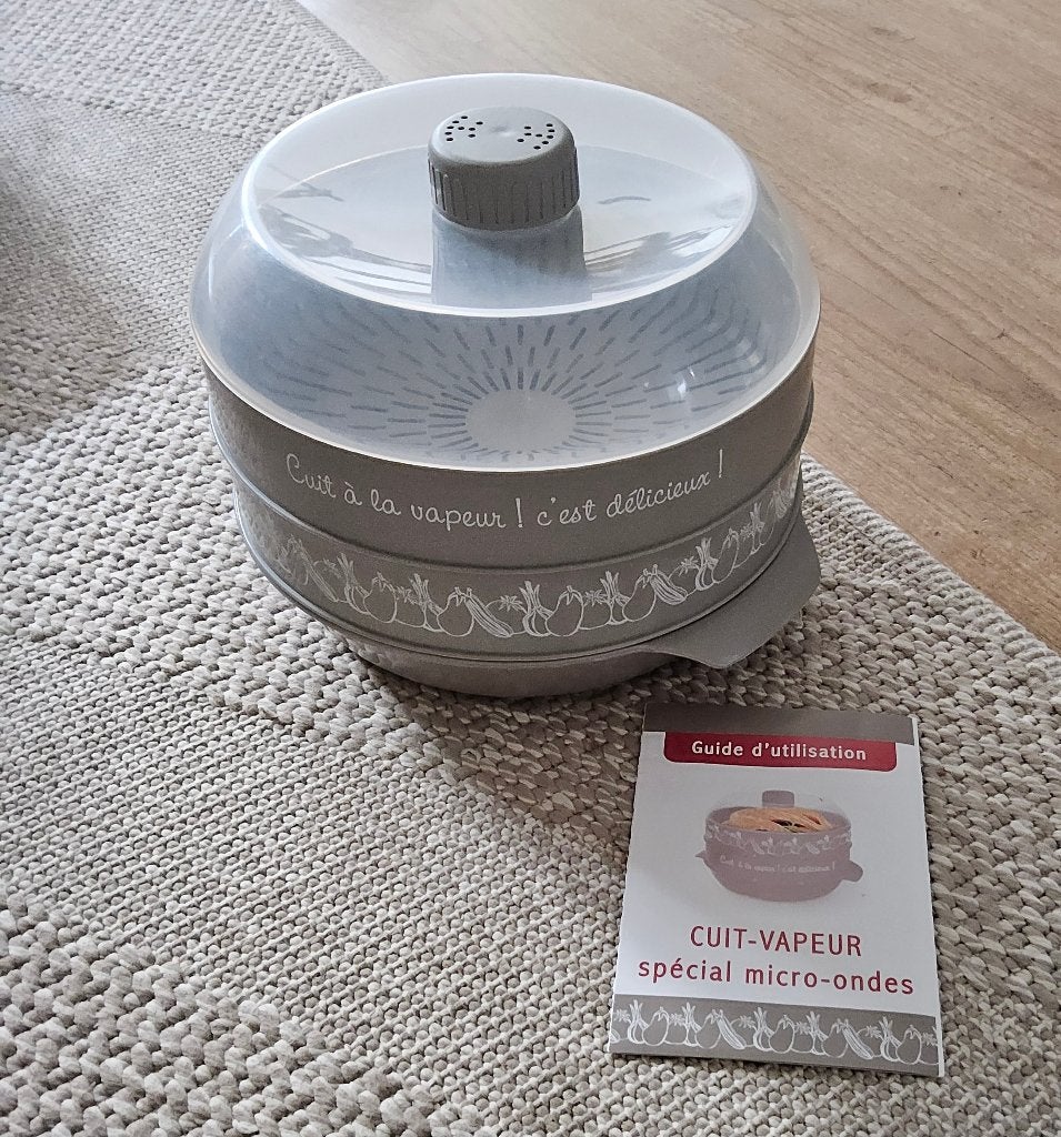 Stoomkoker voor de magnetron - 2 laags - 4-delig, Ophalen, Nieuw, Kunststof, Grijs