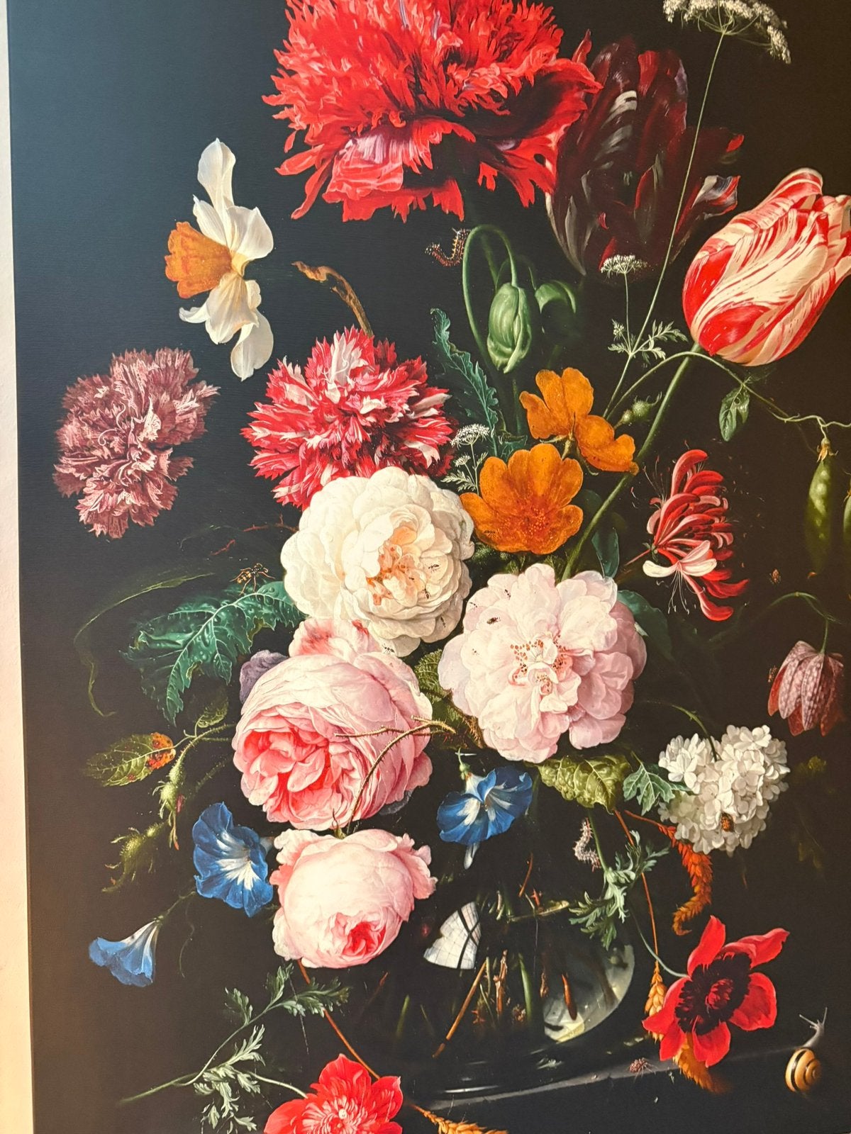 ZGAN Canvas stilleven met bloemen 70x100 cm, Ophalen, Zo goed als nieuw, Schilderij, 75 tot 100 cm
