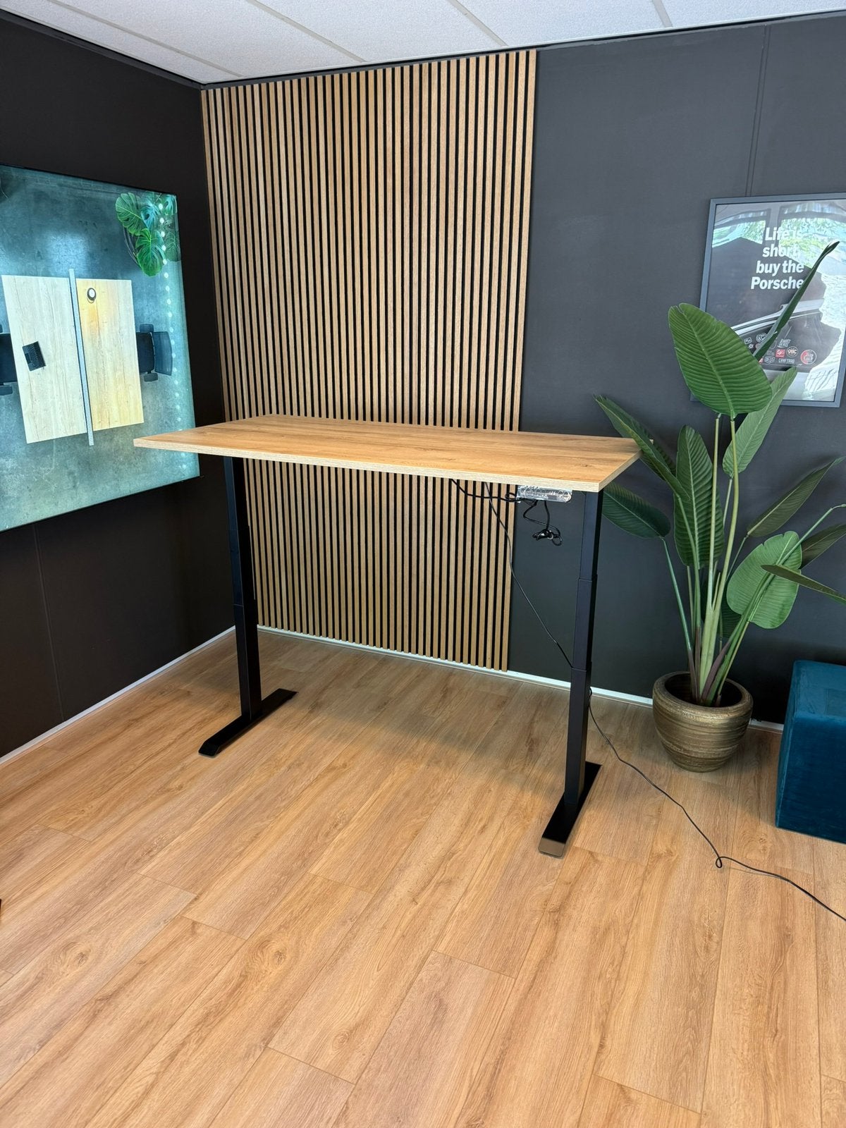 Elektrisch Zit-sta bureau 160x80 cm! Nieuw!, Ophalen, Elektrisch, Zo goed als nieuw