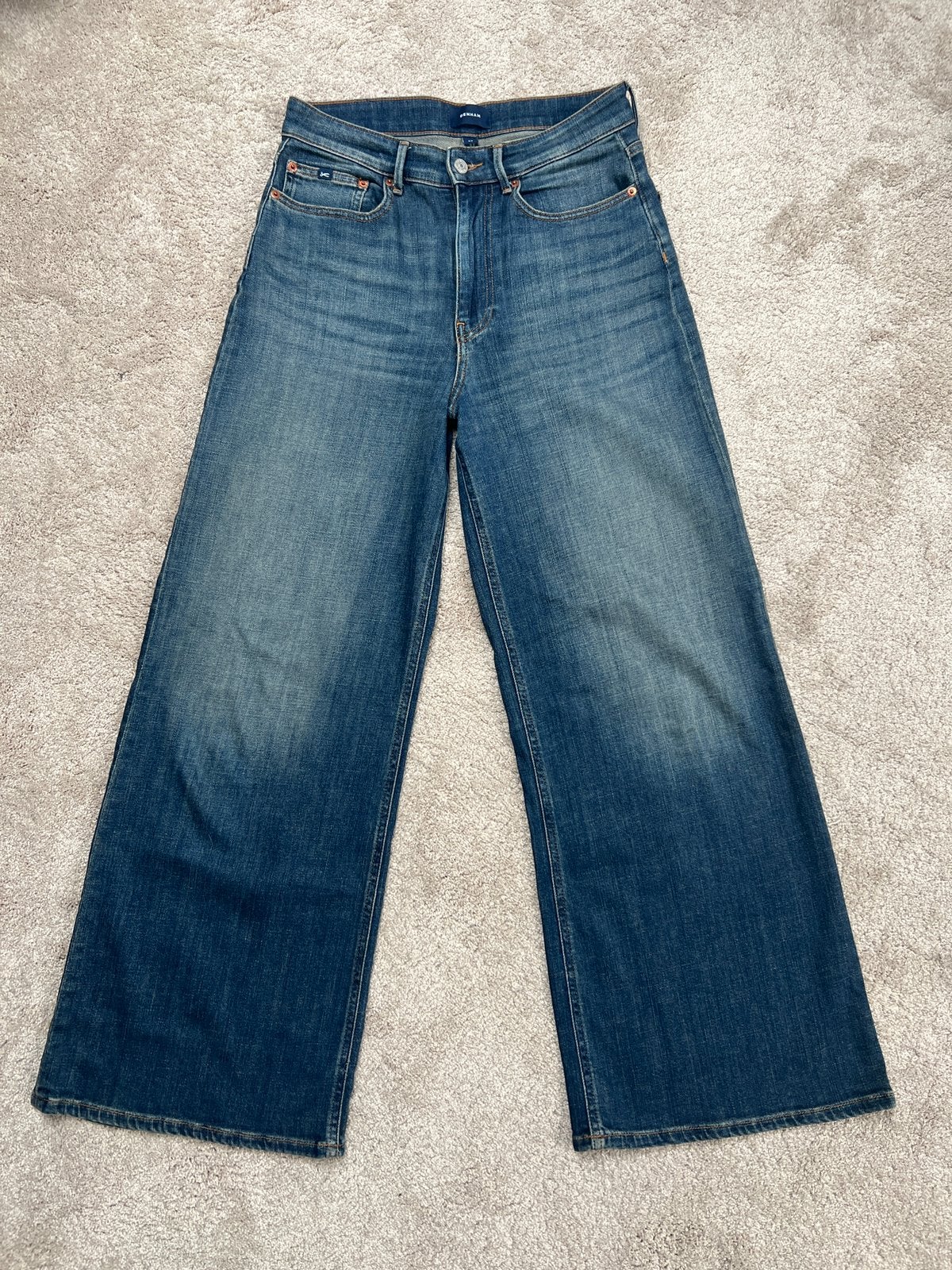 Denham Miku jeans, wide leg model, maat 29-30, Ophalen of Verzenden, Gedragen, Blauw, W28 - W29 (confectie 36)