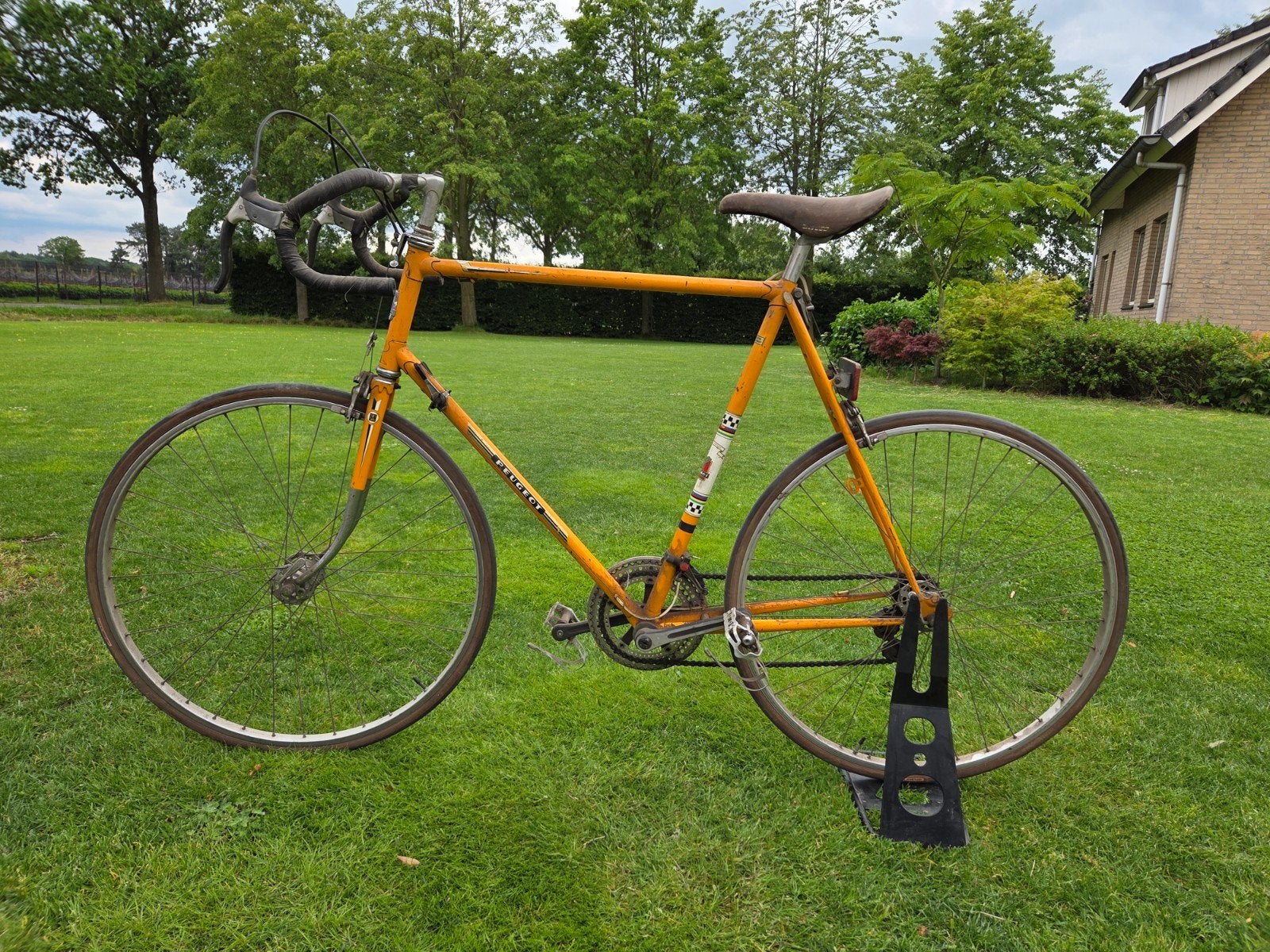 Peugeot jaren 70 wielrenfiets 64cm frame, Fietsen en Brommers, Fietsen | Racefietsen, Ophalen, Staal, 10 tot 15 versnellingen
