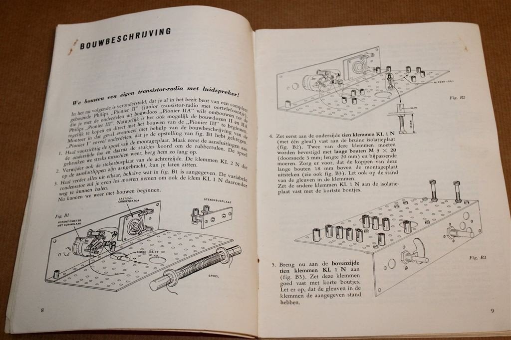 Philips Pionier III — Transistorradio Handleiding 1959, Ophalen of Verzenden, Gelezen
