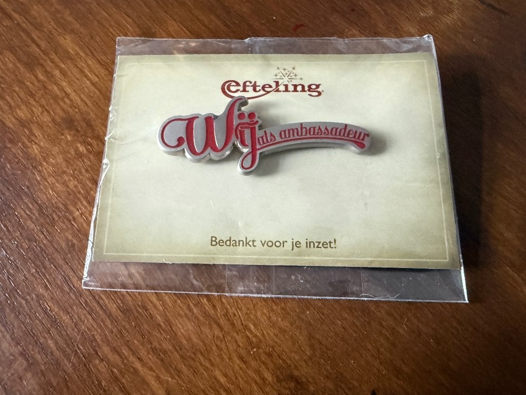 Efteling pin - Wij als ambassadeur 2017, Ophalen of Verzenden, Nieuw, Button of Speldje