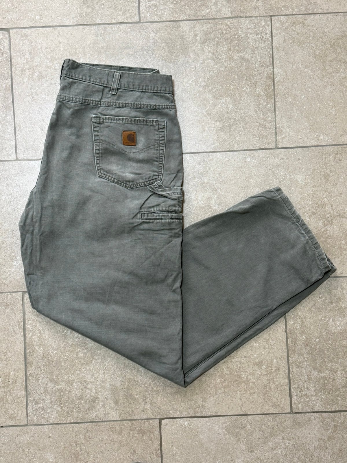 Carhartt Carpenter Broek Grijs W34/L32, Ophalen of Verzenden, Gedragen, Grijs