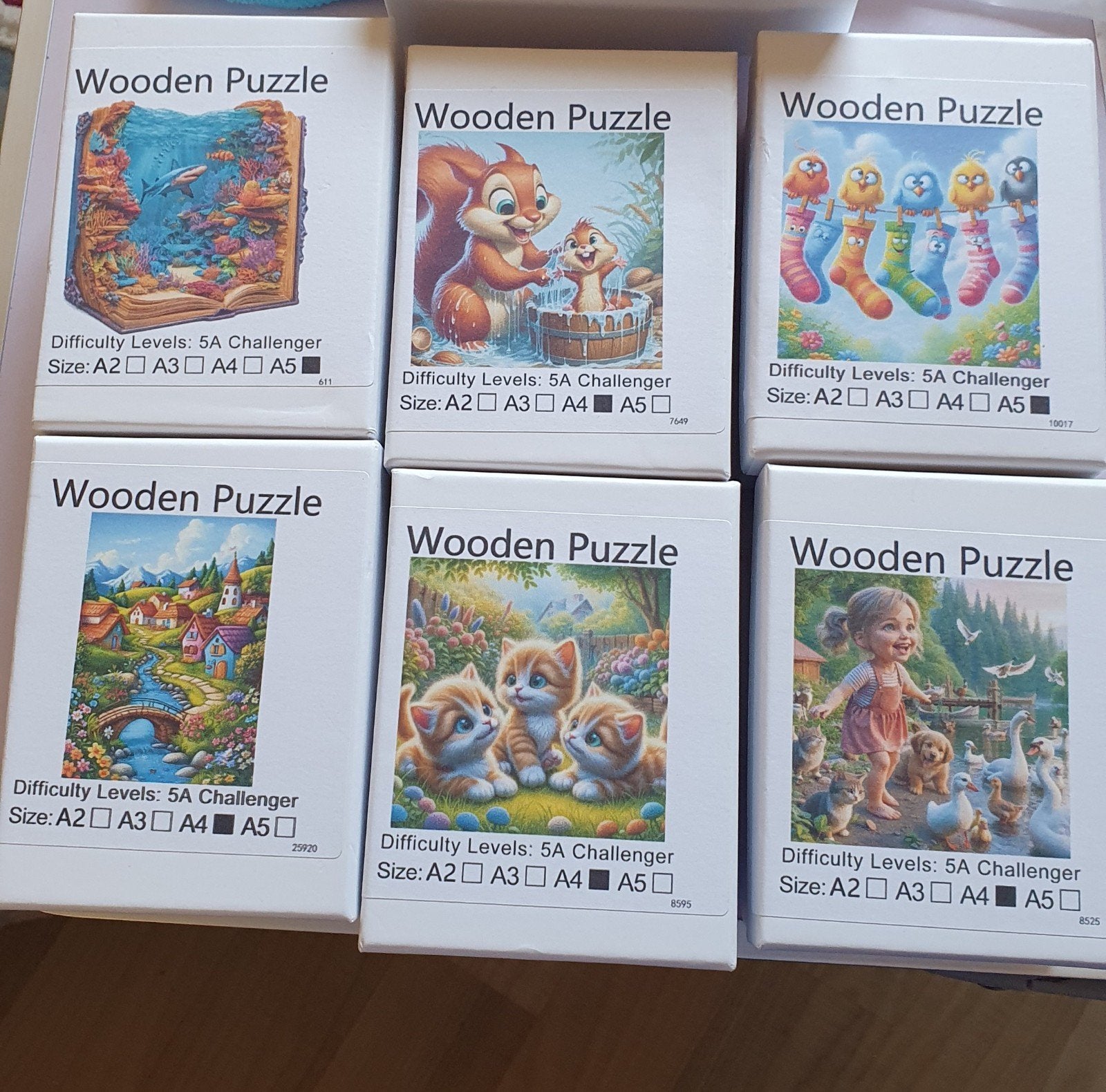 Unieke vreemde vormen houten puzzels, Ophalen of Verzenden, 500 t/m 1500 stukjes, Zo goed als nieuw, Legpuzzel