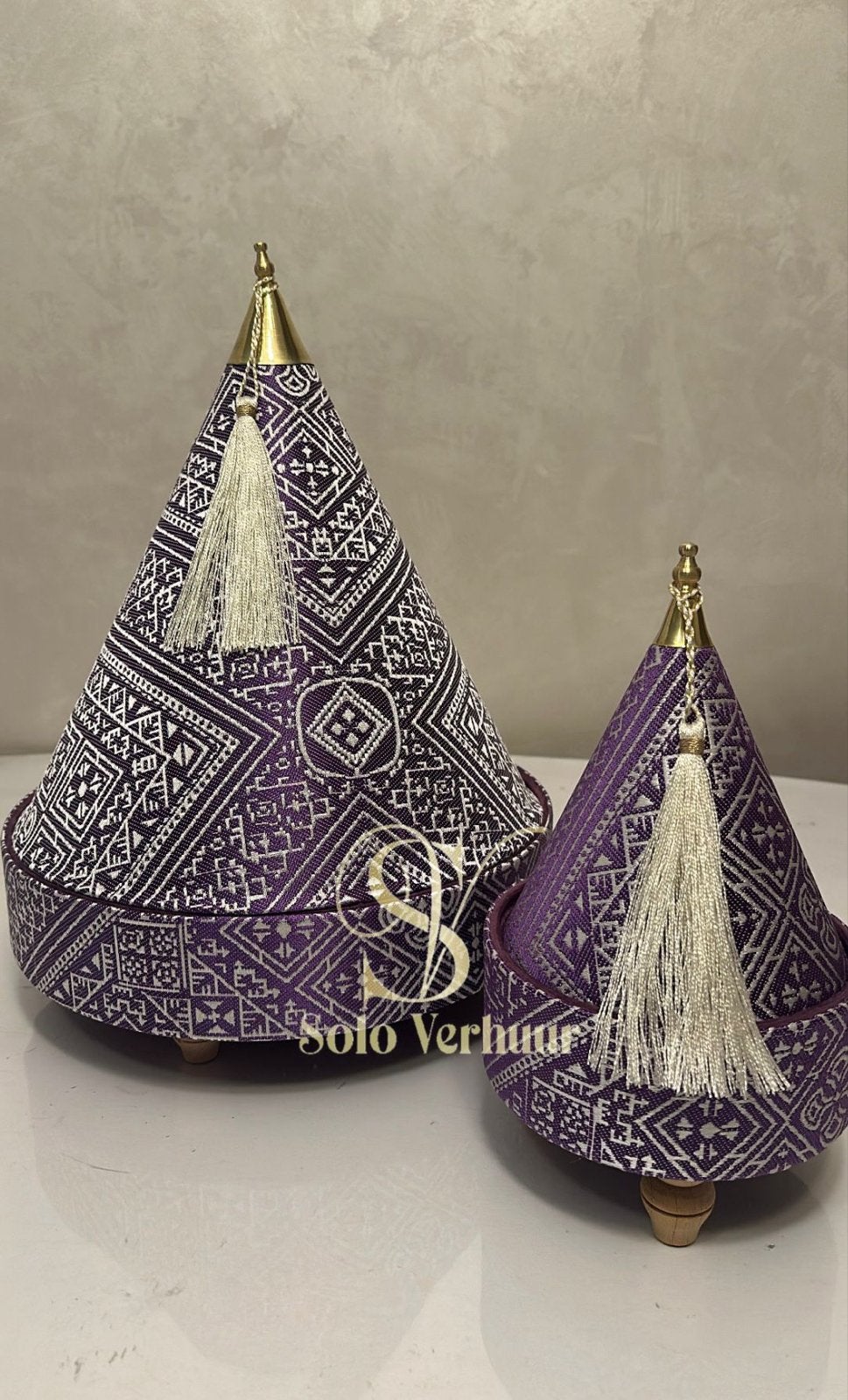 HUUR Henna Tajine Set en bekleding - Paars, Ophalen of Verzenden, Zo goed als nieuw, Geboorte of Huwelijk