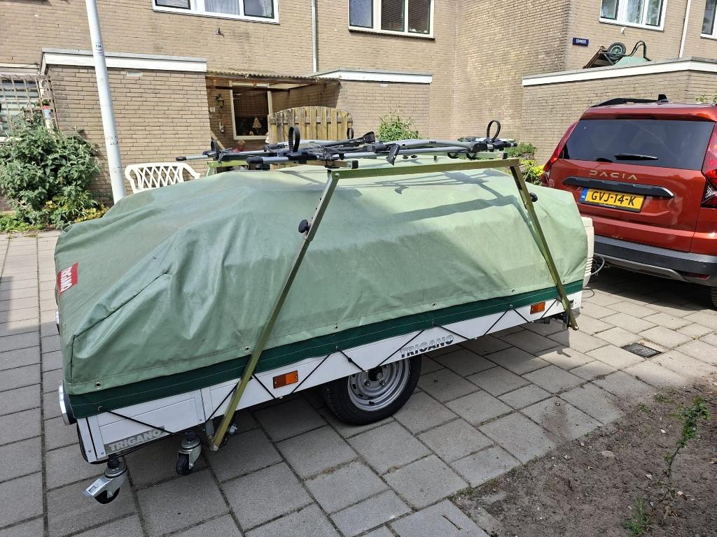 Vouwwagen trigano odyssee, Caravans en Kamperen, Vouwwagens, Trigano, tot en met 6, Groen, Aanwezig, Ophalen