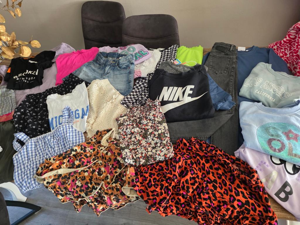 Groot Kledingpakket meisje 134 140 Voor/Najaar Zomer, Verzenden, Zo goed als nieuw, Maat 134