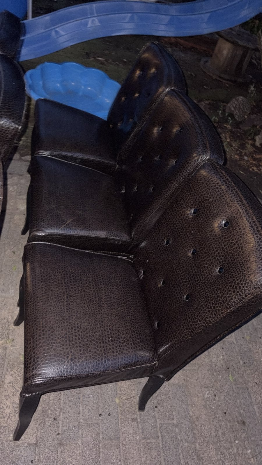6 donkerbruine stoelen croco leer met lichte pootschade, Huis en Inrichting, Stoelen, Ophalen, Gebruikt, Bruin, Leer