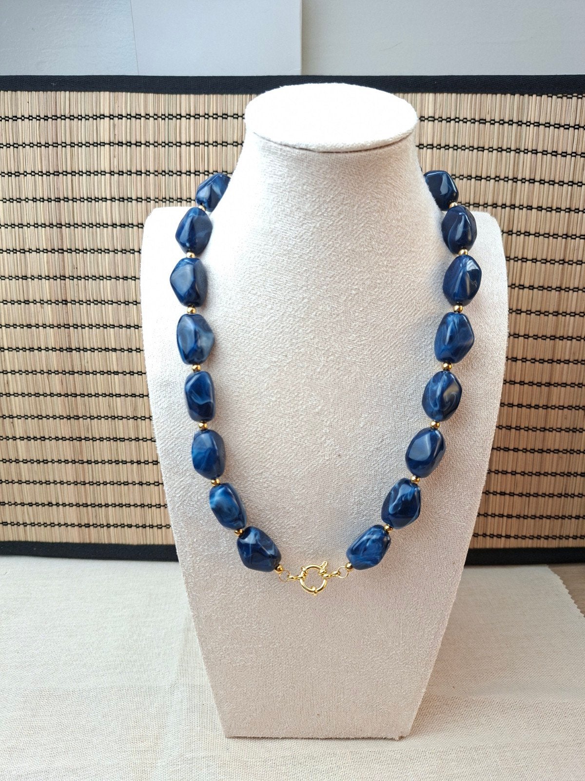 statement ketting indigo, Overige materialen, Nieuw, Nvt, Nvt